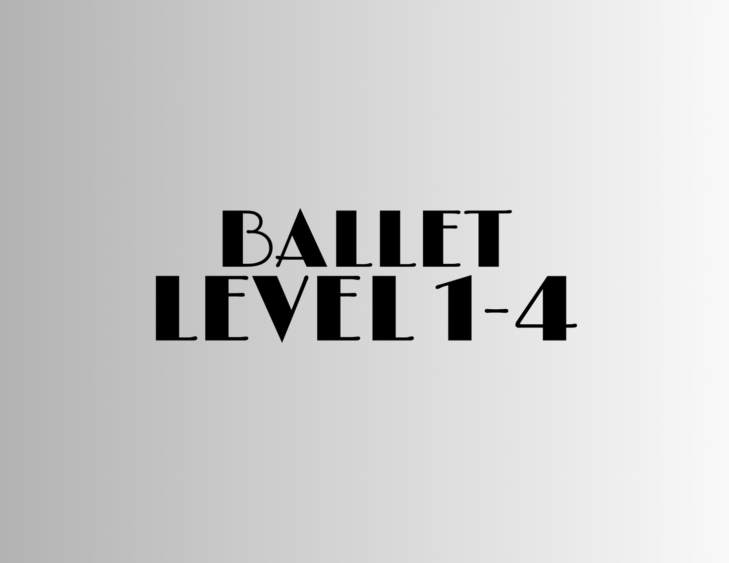 BALLET LESSON PLANS 1-4