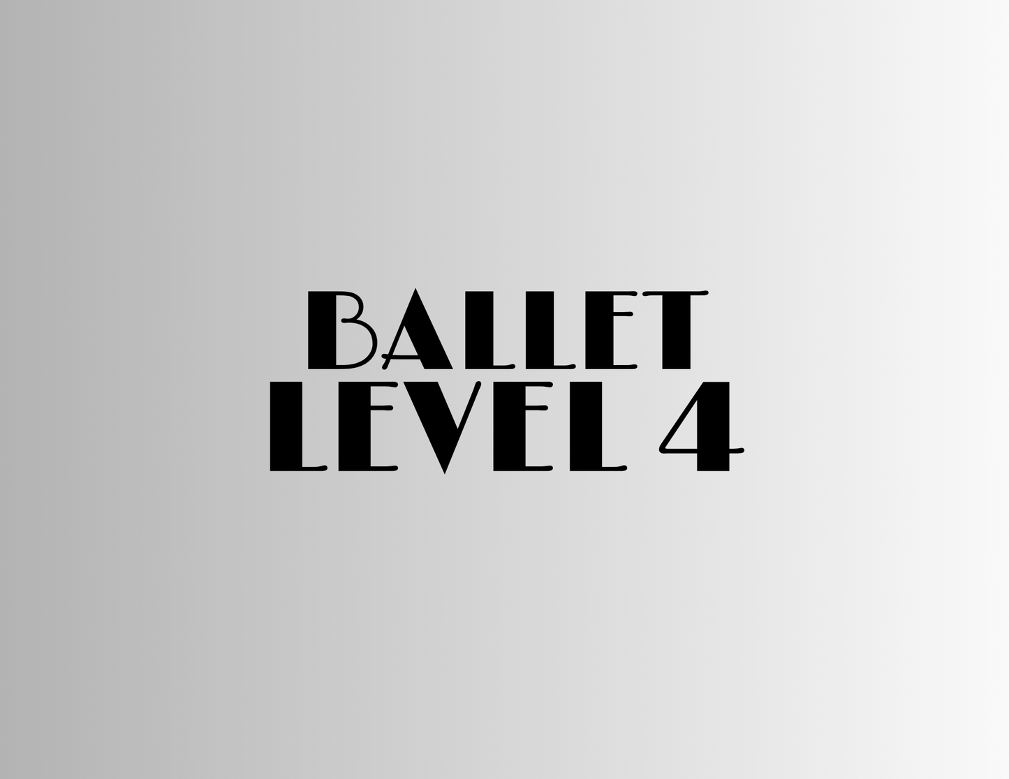 BALLET LESSON PLANS 4